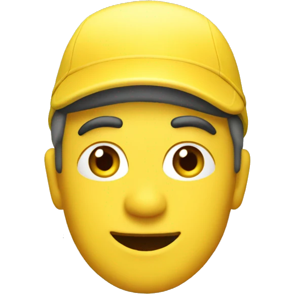 driver in yellow captain's hat
 emoji