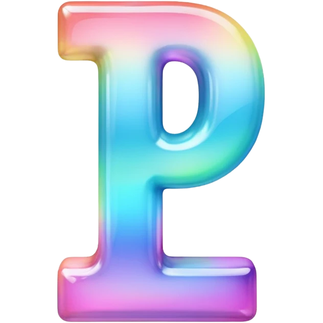 3D number 1, holographic glass, transparent, glossy, pastel gradient emoji