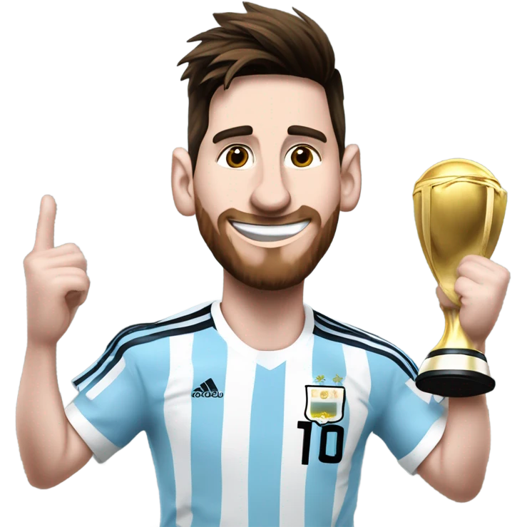 Messi levantando la copa emoji