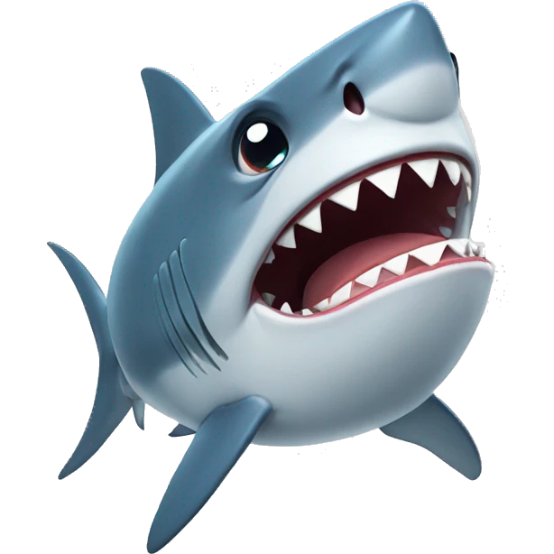 shark with crying emoji