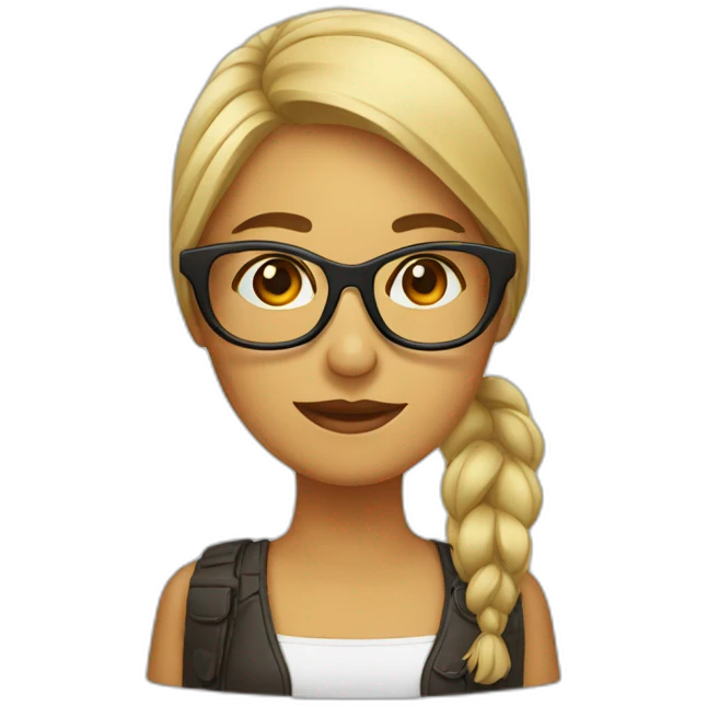 Mujer con lentes de sol emoji