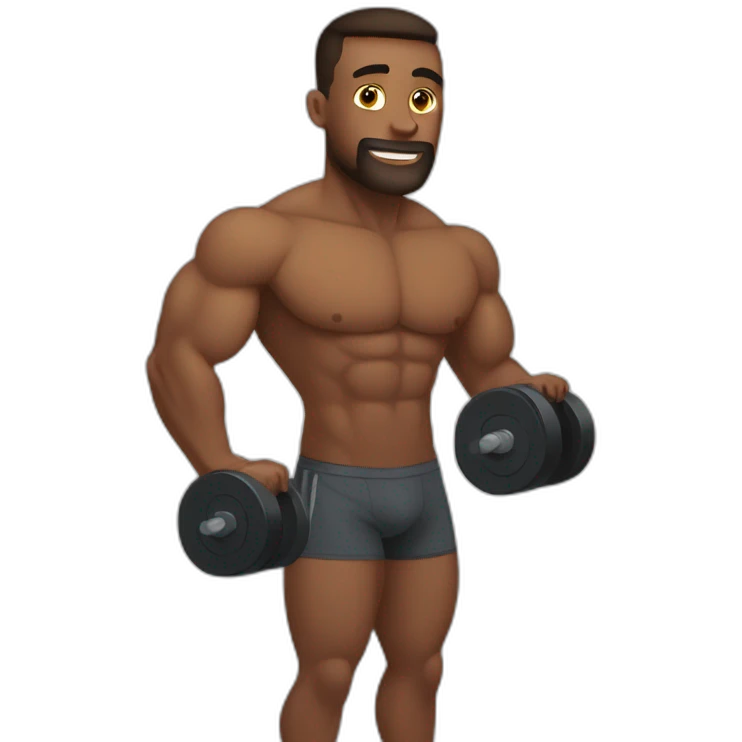 shirtless gym emoji