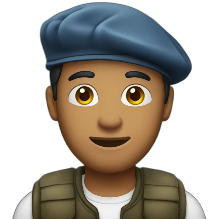 newjeans member with beret on emoji
