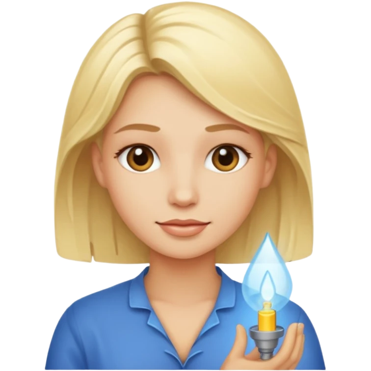 Blond lightworker emoji