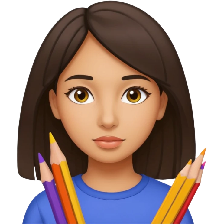 the girl draws connections between people emoji