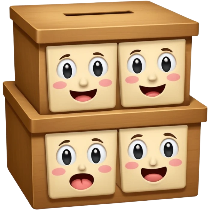 gusto ko 'yong ballot box and then may mga facial expression na masaya, malungkot, pagod, inaantok, kinikilig. emoji