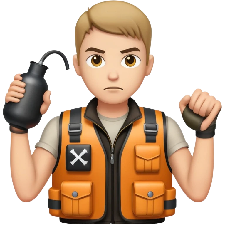 Terrorist with a bombwest  emoji