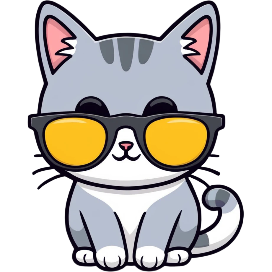 Cat with sunglasses emoji