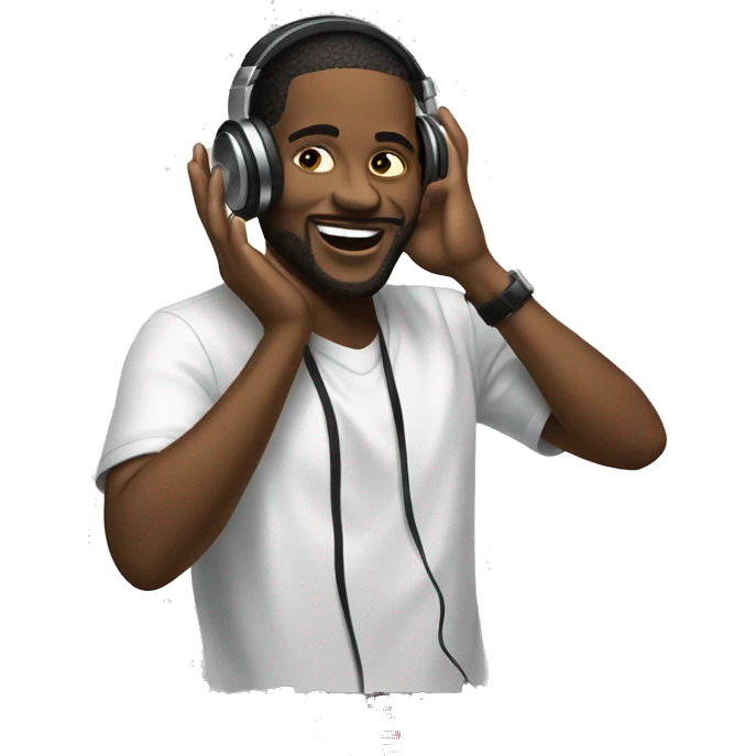 dj scratching with turntables  emoji
