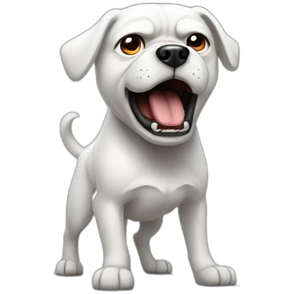 white angry dog emoji