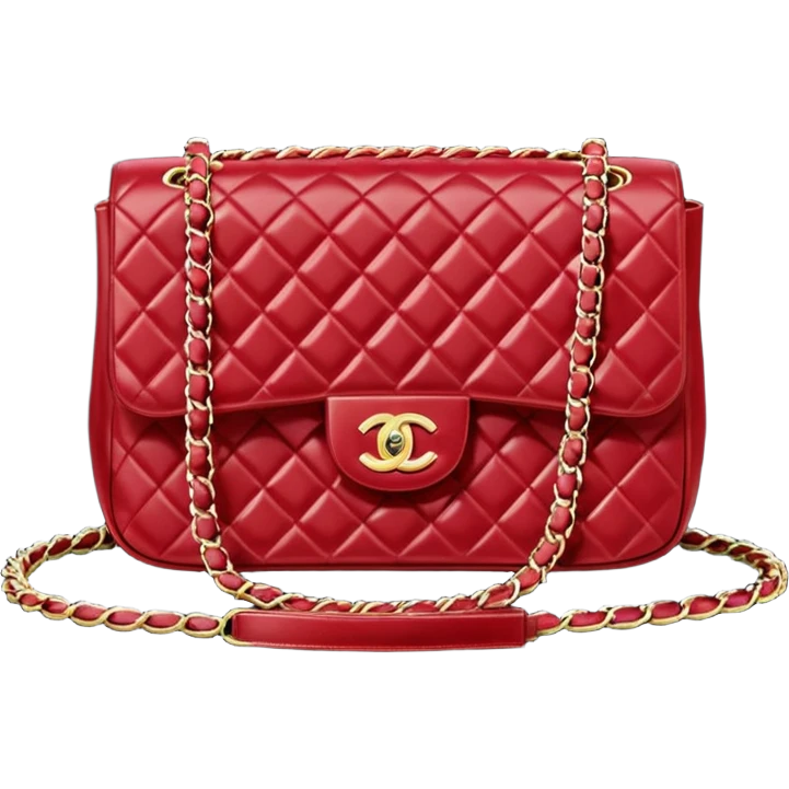 chanel dark red bag emoji