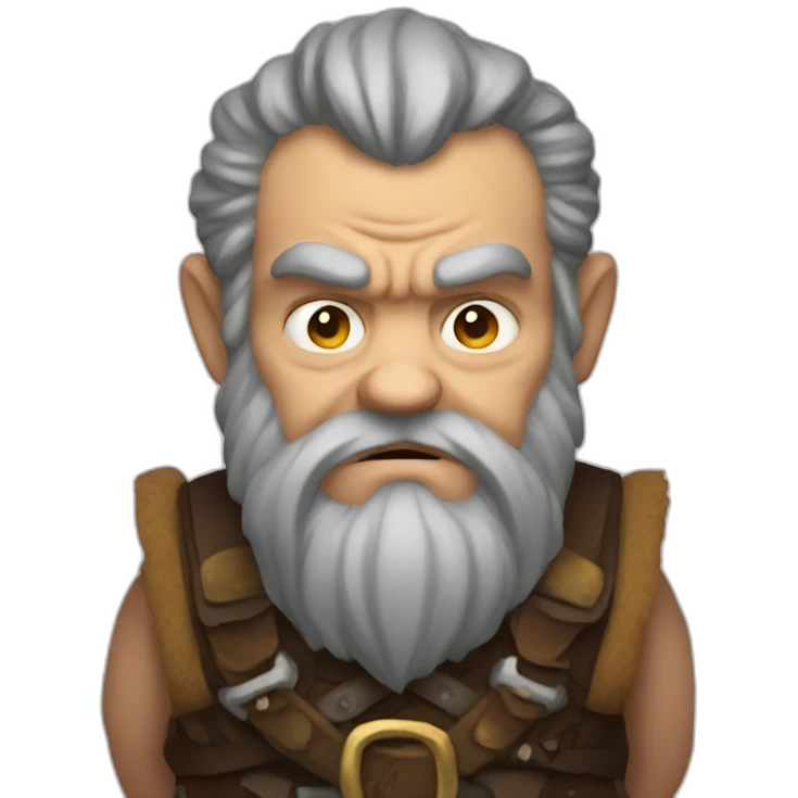 Grumpy dwarf emoji