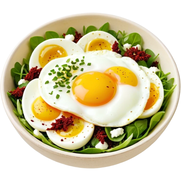 Egg, Labneh and Sumac Salad Bowl
 emoji