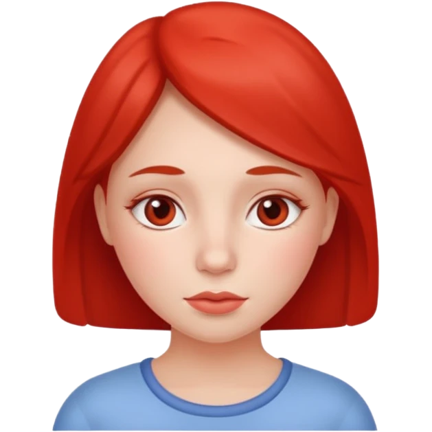 Girl with warm red cheeks rosacea emoji