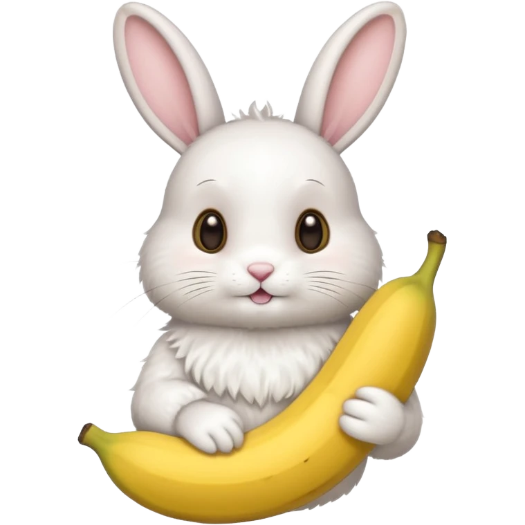 Bunny with banana emoji