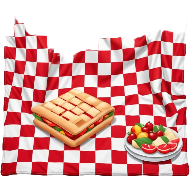 picnic blanket with food emoji