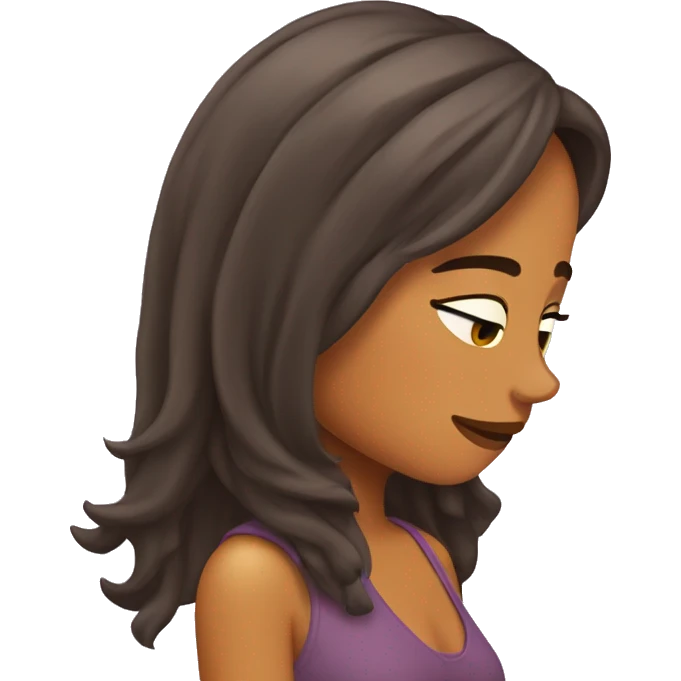 Chica durmiendo de cabello castaño  emoji