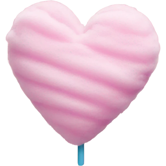 Cotton candy heart emoji