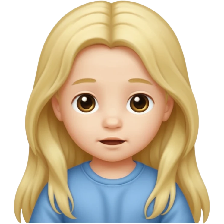 long hair baby emoji
