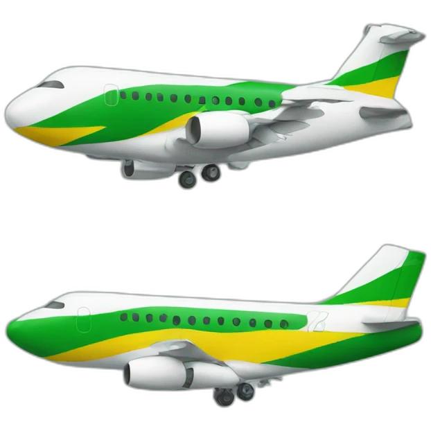 Brazil-flag airplane emoji