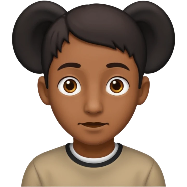 Make the ears a little smaller and black. No white on the face, only brown emoji
