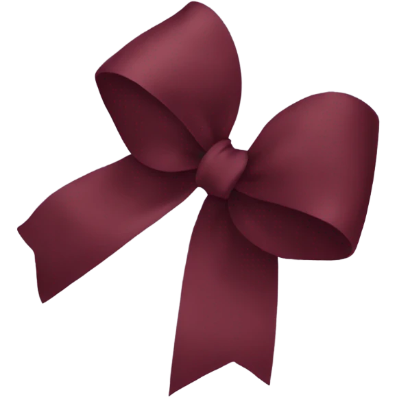burgundy bow emoji