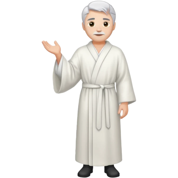fullbody silverhair god ZEUS, white robe over shoulder, without trident emoji