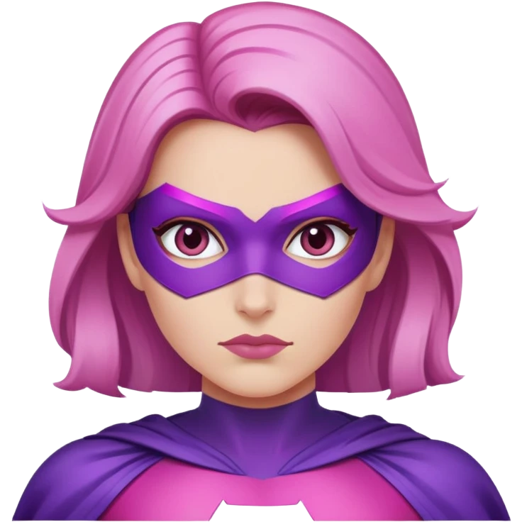 pink violet woman superhero power emoji