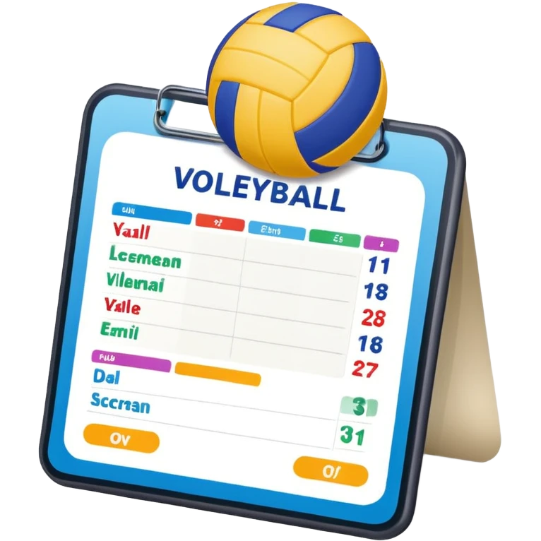 volleyball score card emoji