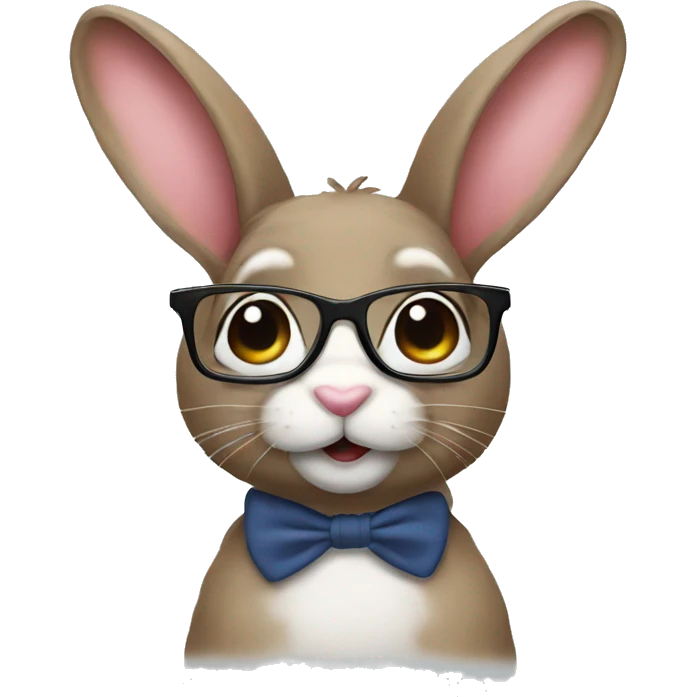 bunny with glasses emoji