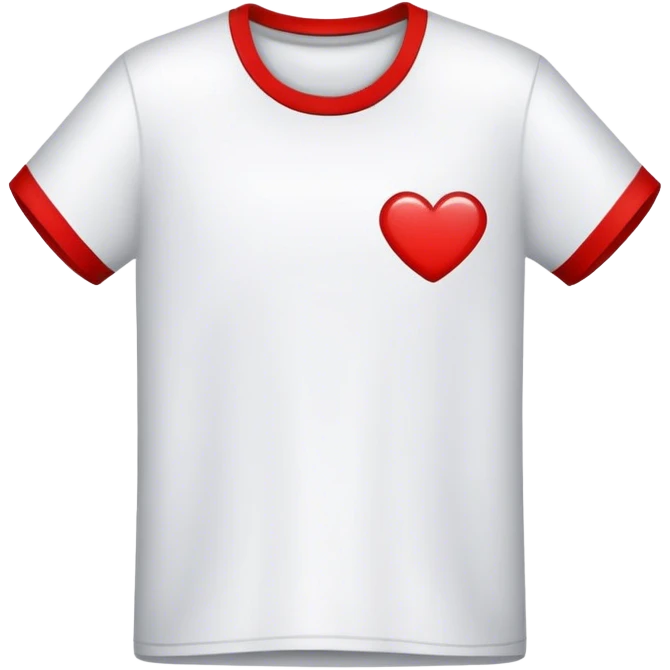 T shirt red and white  emoji