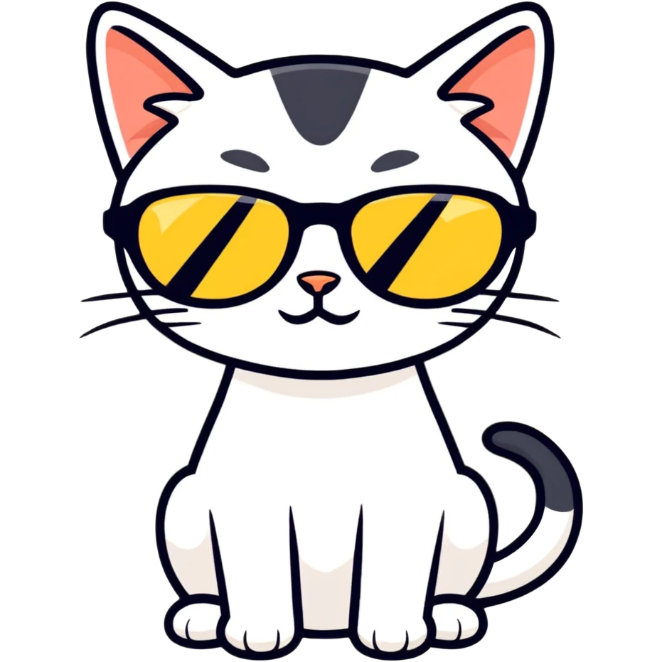Cat with sunglasses emoji