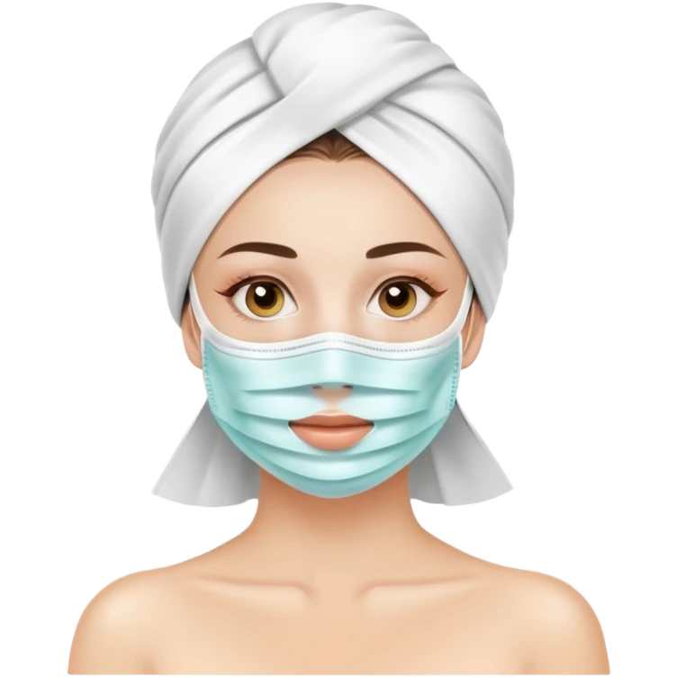 girl with spa face mask emoji