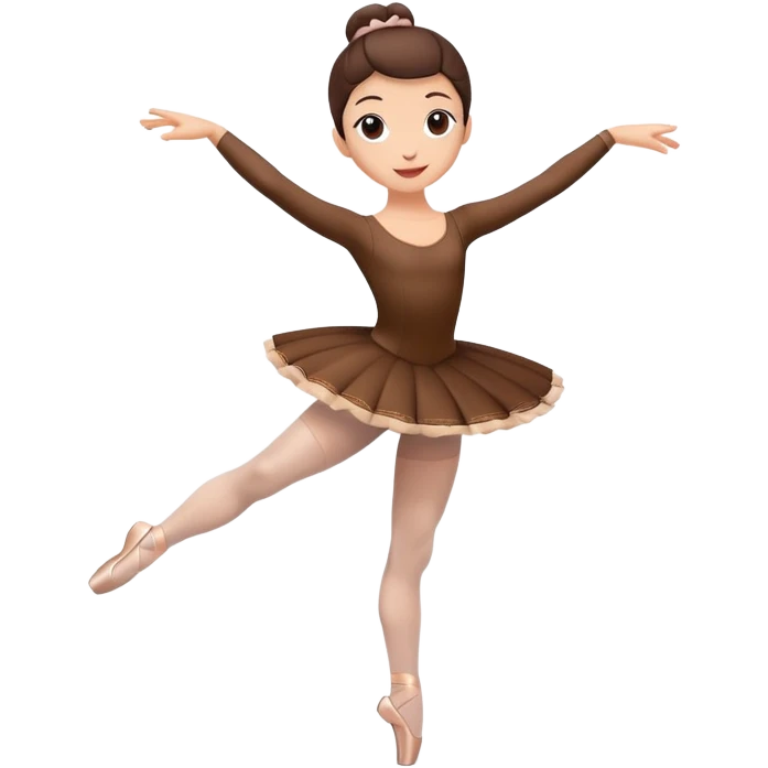 Hot coffee cup character in ballet tights performing a pirouette emoji