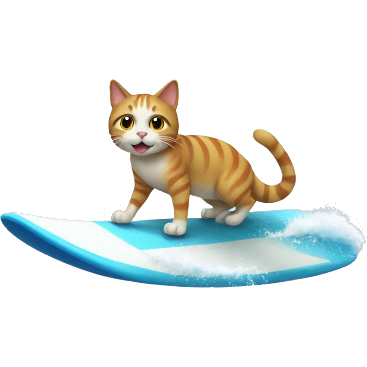 cat surfing  emoji