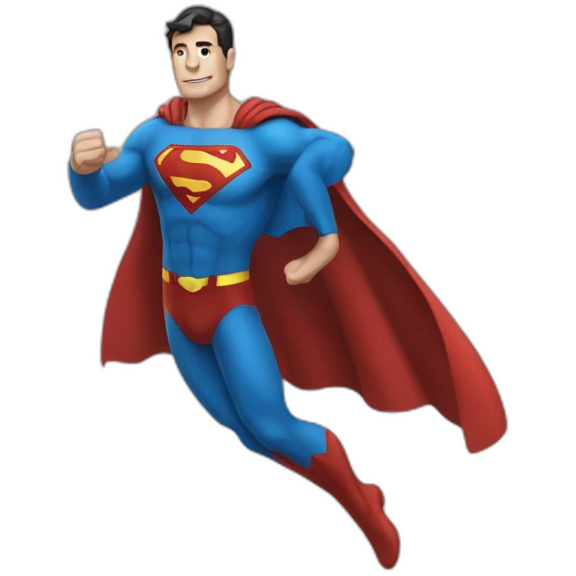 flying superman，full body emoji