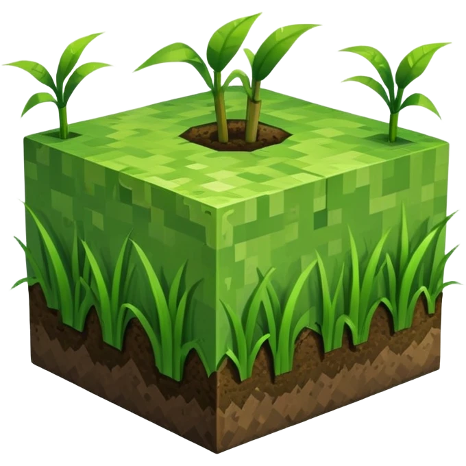 Minecraft grass block emoji