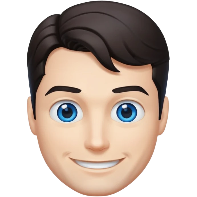 superman face with blue eyes emoji