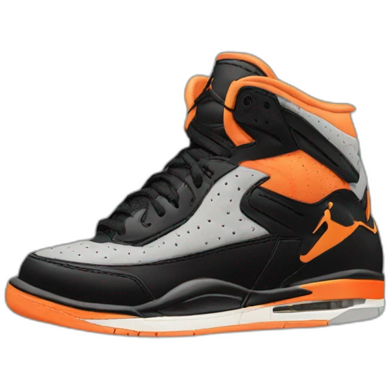 Air Jordan black and orange  emoji