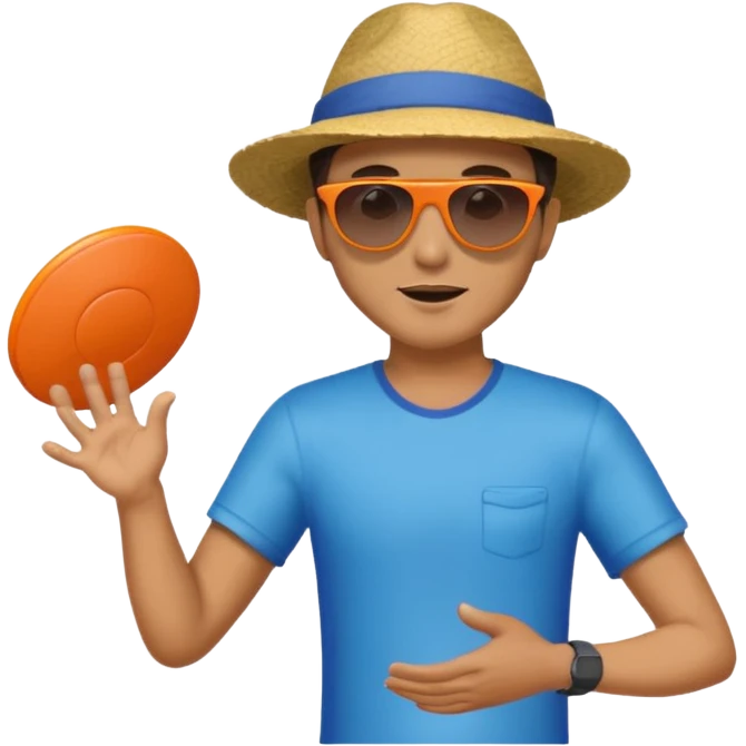 man throwing a frisbee emoji