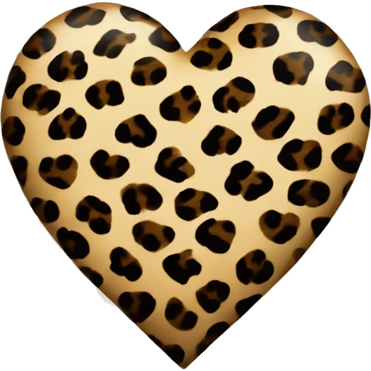 leopard print heart emoji