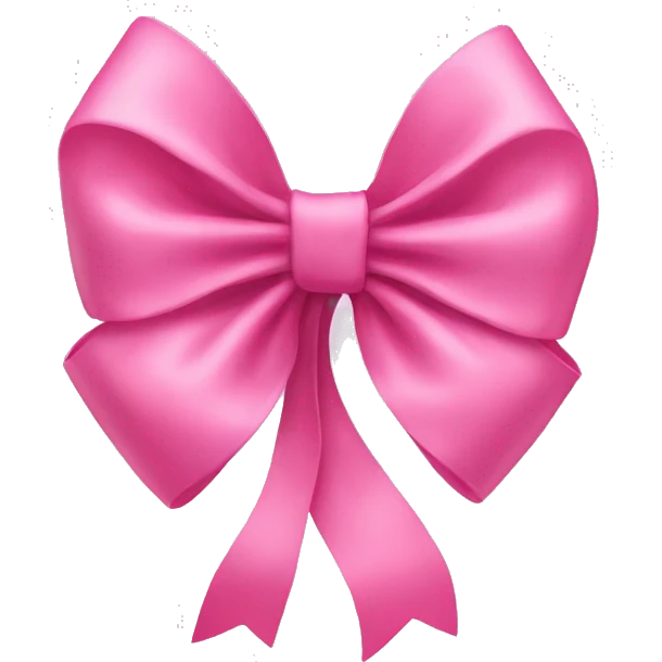 Pink bow emoji