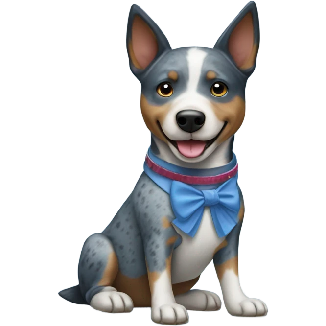 blue heeler wearing blue heels emoji
