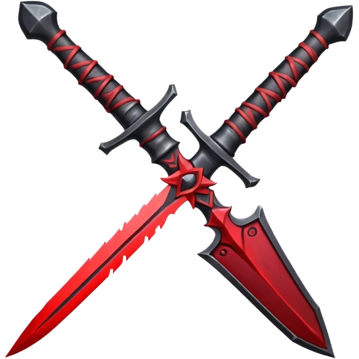 dark desert dagger object icon, black steel blade with crimson glow runes, mysterious desert assassin weapon, 3D cartoon, mobile game icon style, centered, clean background, no text, no watermark
 emoji