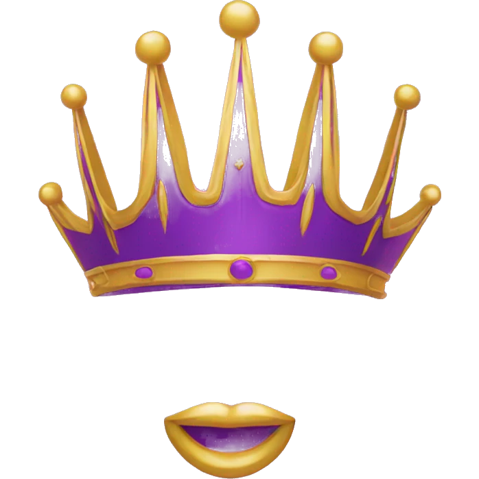 Neon purple crown on letters FOUNDER emoji