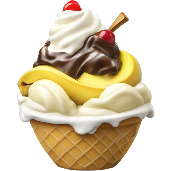 banana split sundae ice cream emoji