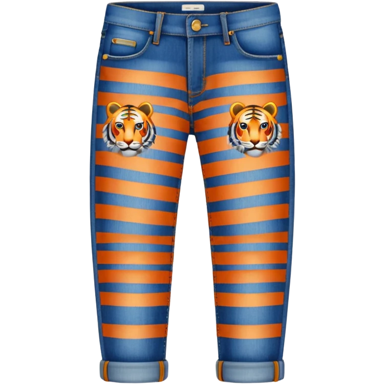 Tiger print jeans emoji