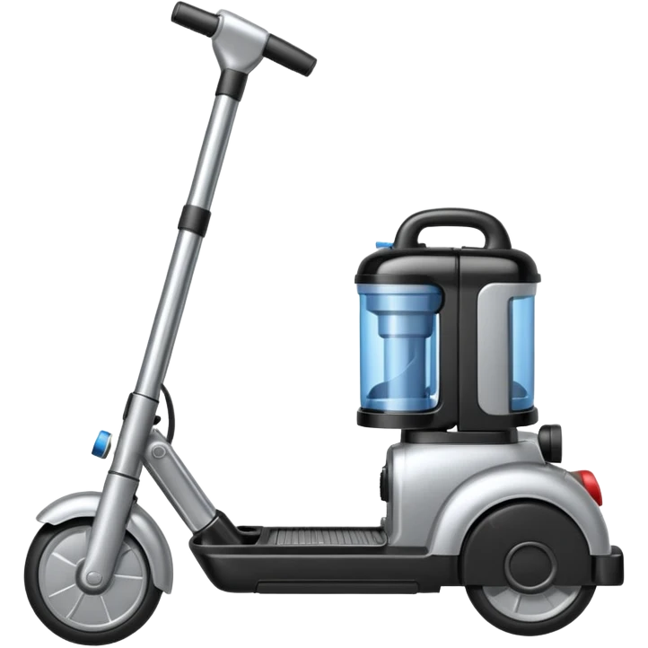 a vacum riding a scooter emoji