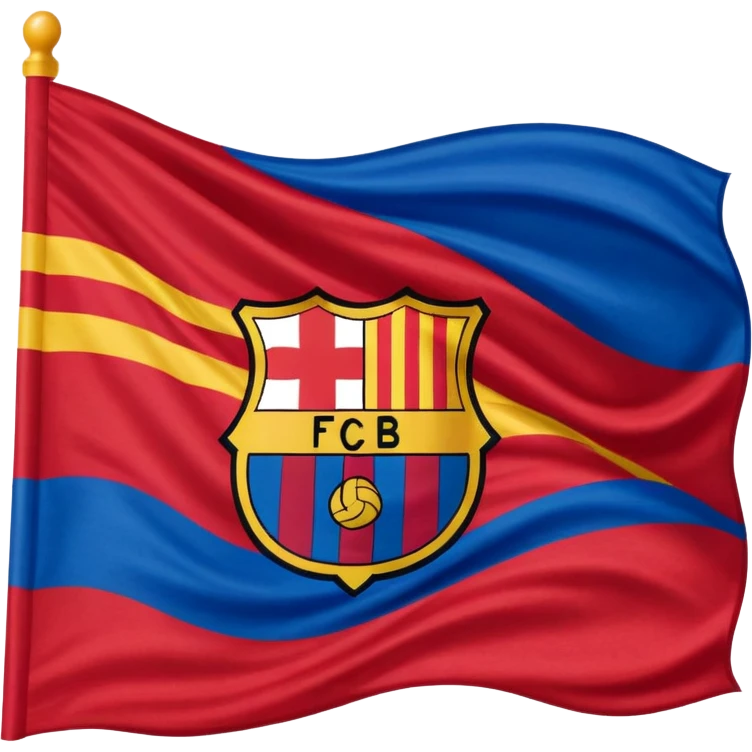 Una bandera del Barcelona  emoji