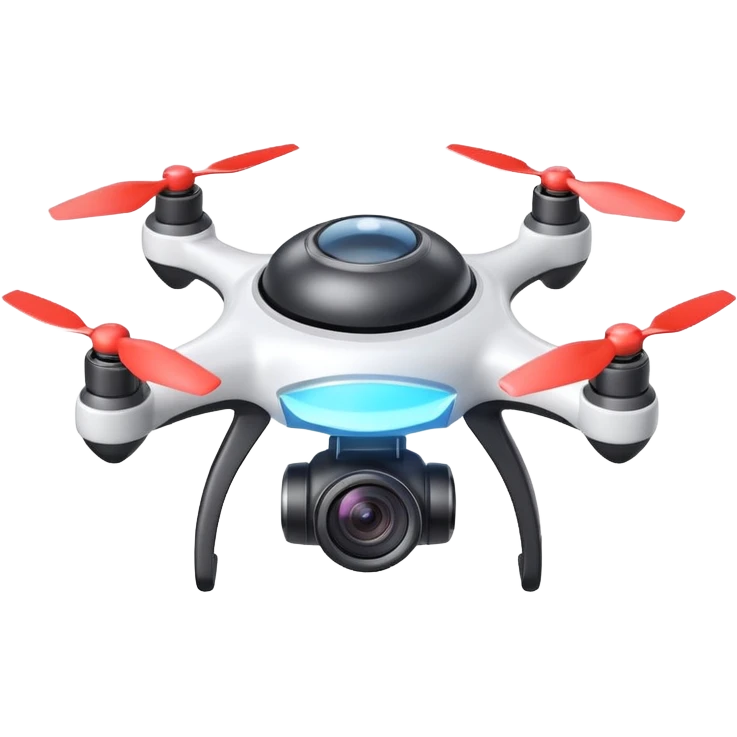 flying camera device object icon, small UFO shaped drone with camera lens, cute futuristic design, 3D cartoon, mobile game icon style, centered, clean background, no text, no watermark
 emoji